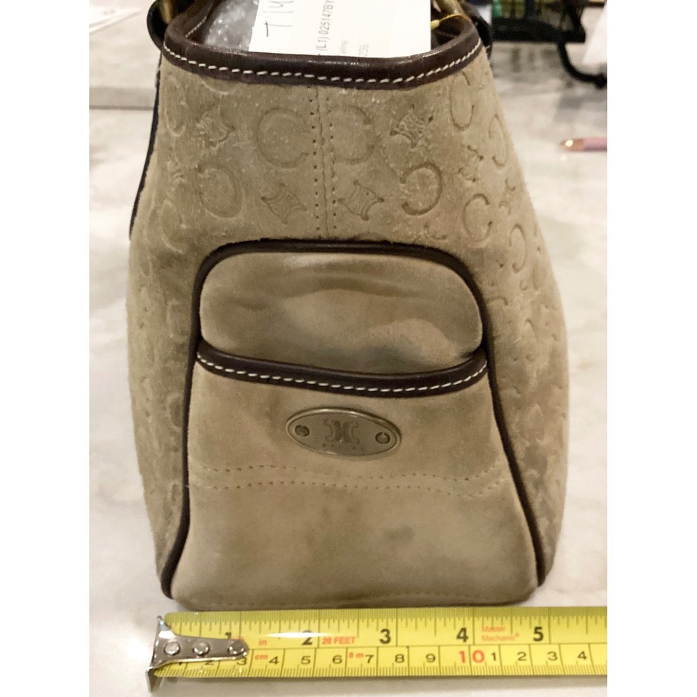 Celine Macadam Logo Print Boston Satchel Top Handle Bag Designer Purse - Picture 8 of 16